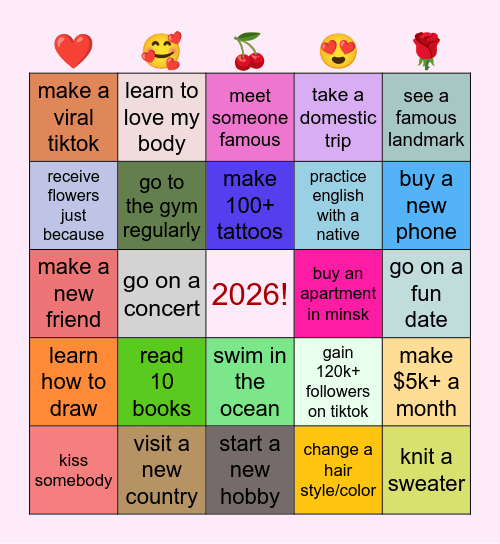 2026 bingo card Bingo Card