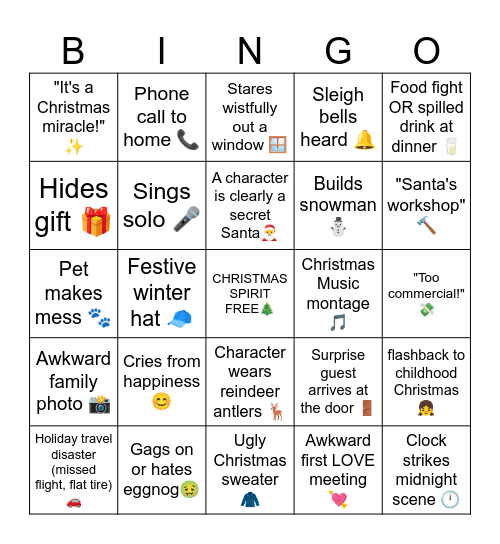 SUPER DUPER CHRISTMAS Bingo Card