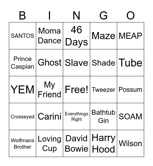 YEMSG 2025 Bingo Card
