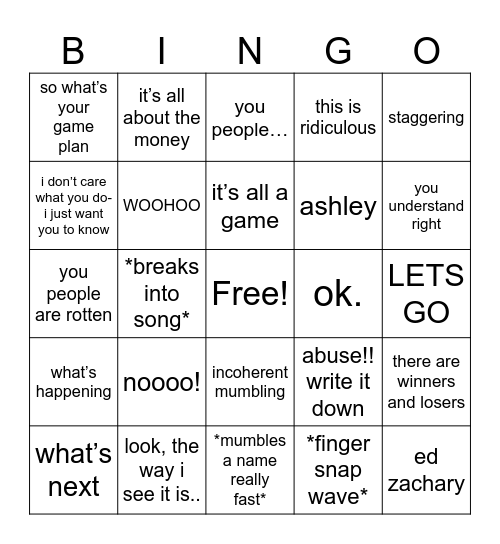 papi iconic quotes Bingo Card