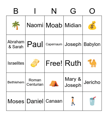 Bible Immigrant Bingo Card