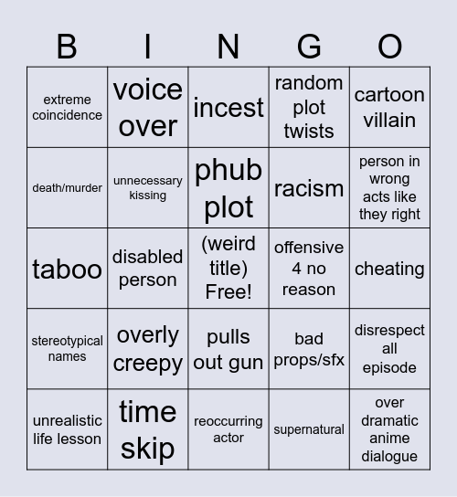 ok Bingo Card