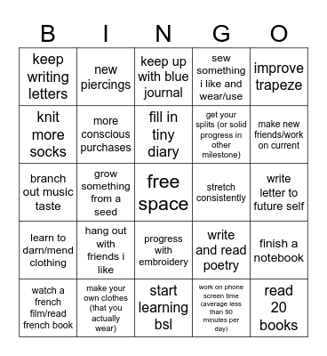 2026 bingo card! Bingo Card