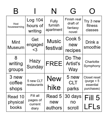 2026! Bingo Card