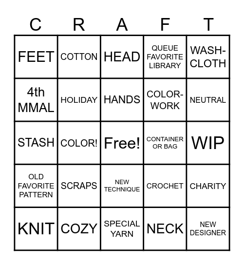 Mystery 220 CRAFTO 2026 Bingo Card