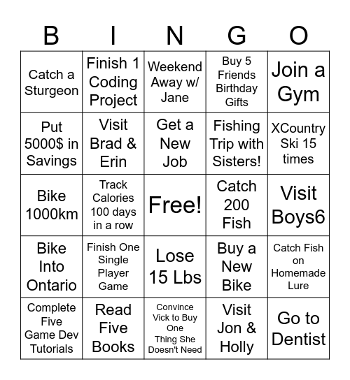 Bingo Bongo Oh Boyo Bingo Card