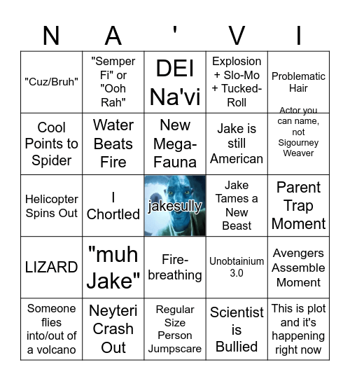 Avatar Bingo Card