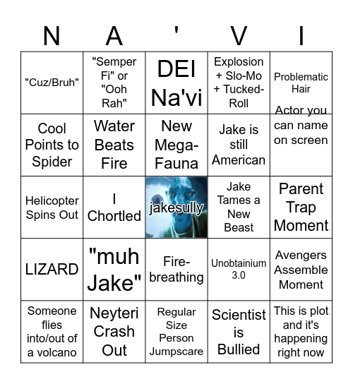 Avatar Bingo Card