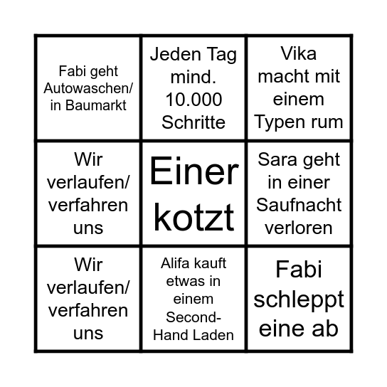 Prag 2026 Bingo Card