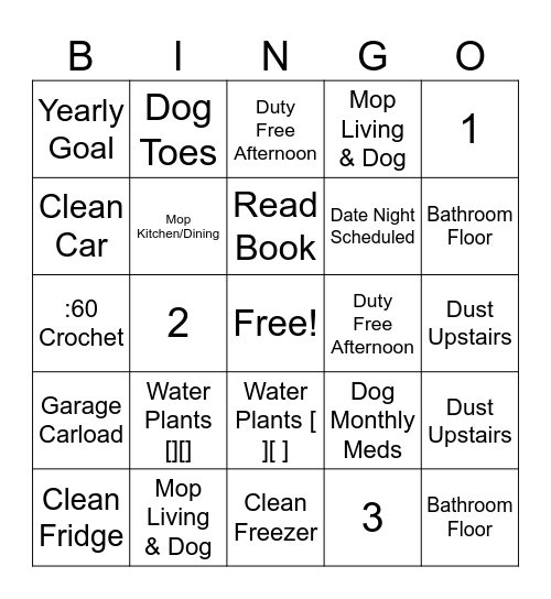 Mother Goose Bingo Card