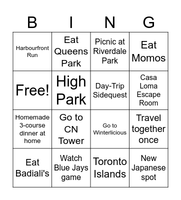 Chris & Annie Bingo Card Bingo Card