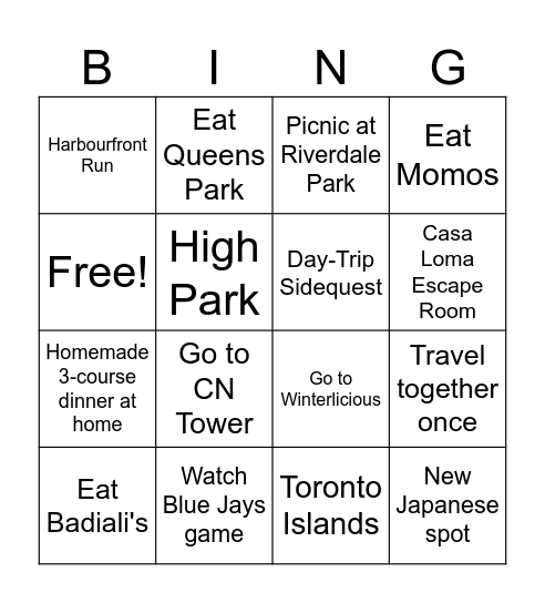 Chris & Annie Bingo Card Bingo Card