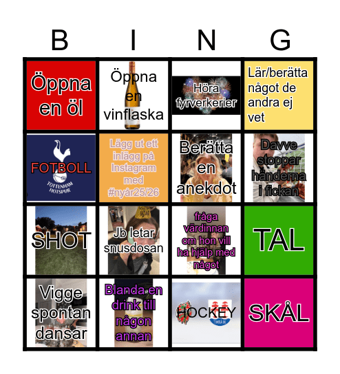 🥂🍾NYÅR 25/26🍾🥂 Bingo Card