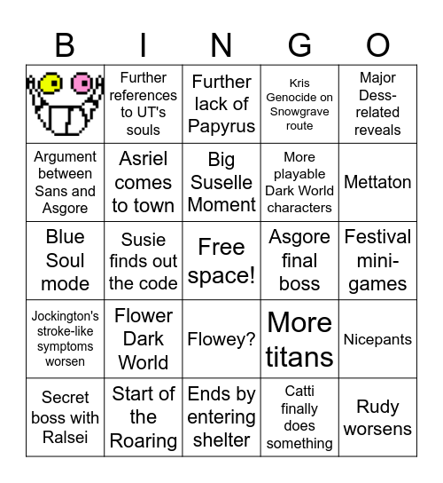 DELTARUNE CHAPTER 5 BINGO Card