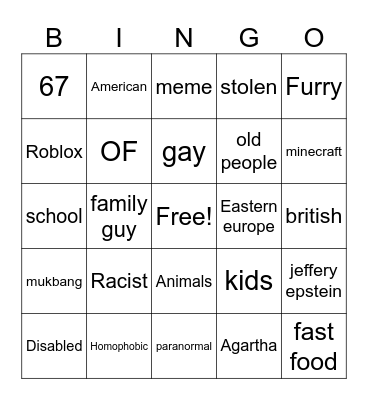 IG reels Bingo Card