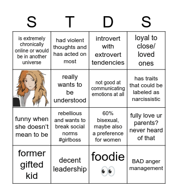 spacegirl Bingo Card