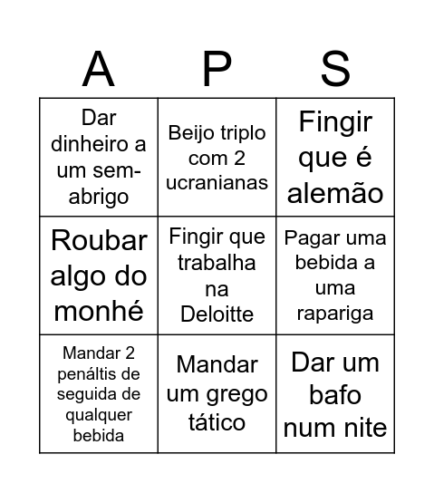 Bingo do Bairro dia 30 Pinto Sr Bingo Card