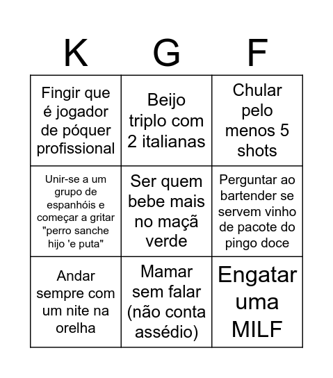 Bingo do Bairro dia 30 Pinto Sr Bingo Card