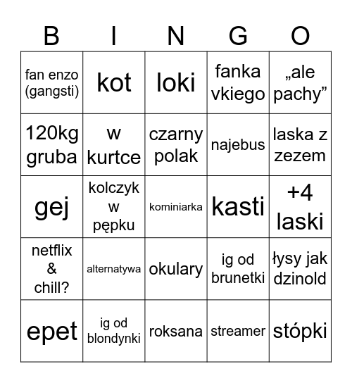 OME Bingo Card