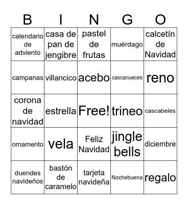Christmas Bingo Card