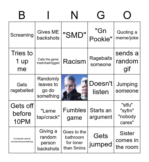 Evigantalionagrasionativleation Bingo Card
