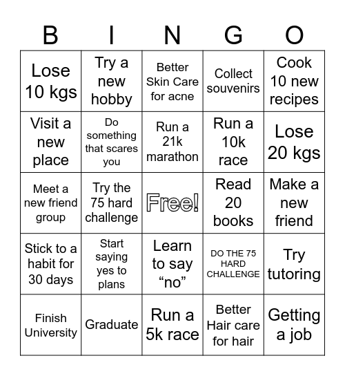 2026 Bingo Card Bingo Card