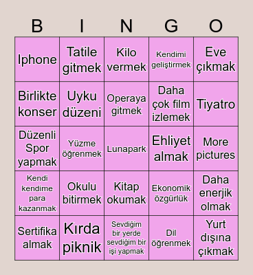 Elif&Emre 2026 BINGOOO Bingo Card