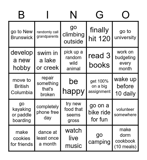 2026!! Bingo Card