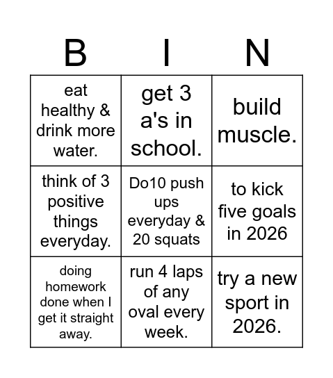 reece bingo card Bingo Card