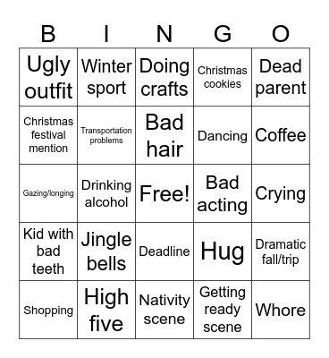Christmas bingo Card
