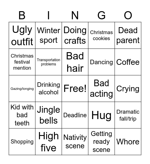 Christmas bingo Card