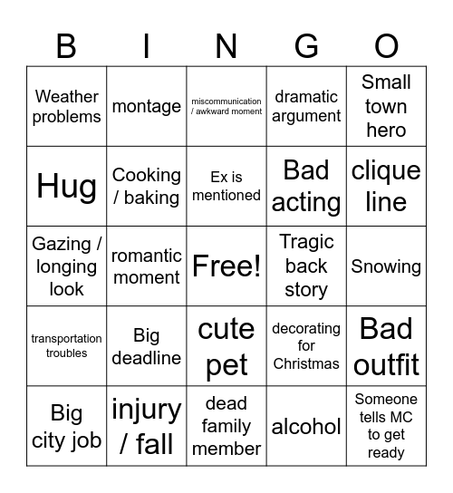 2025 holiday bingo Card