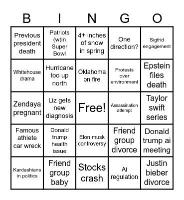 2026 Bingo Card