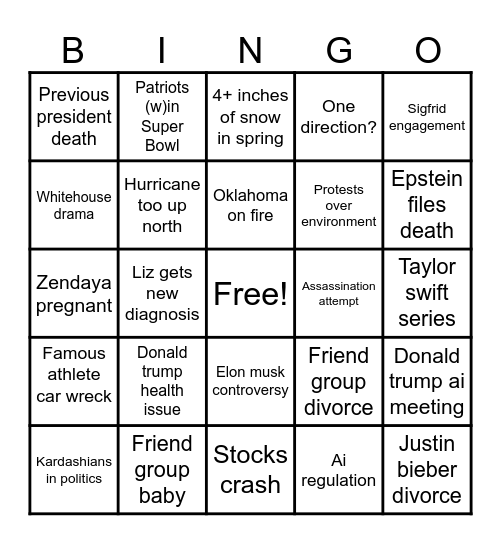 2026 Bingo Card