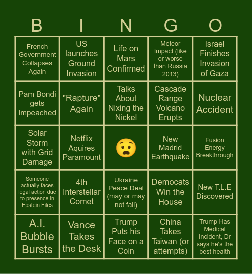 2026 BINGO Card