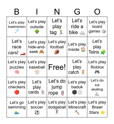 B2 L12 Let’s play soccer ⚽ Bingo Card