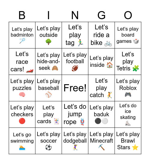 B2 L12 Let’s play soccer ⚽ Bingo Card