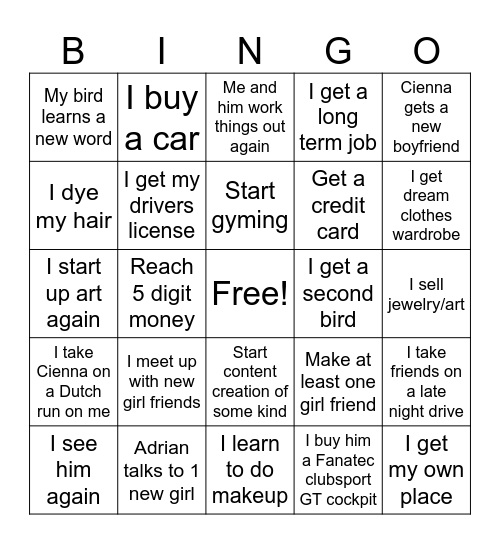 2026 Bingo (Ariol) Bingo Card