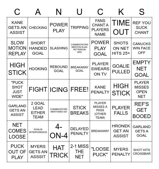 BINGO 2026 Bingo Card