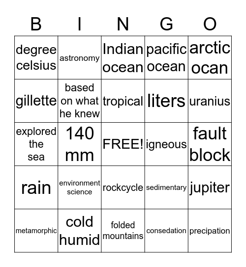 super bingo! Bingo Card