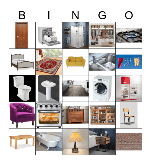 Furniture Bingo Card