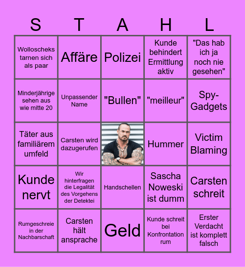 Privatdetektive im Einsatz Bingo Card