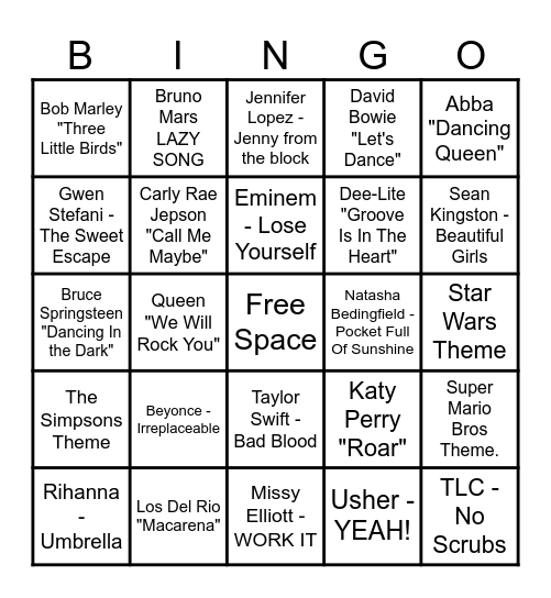 RANDO FUN STUFF Bingo Card