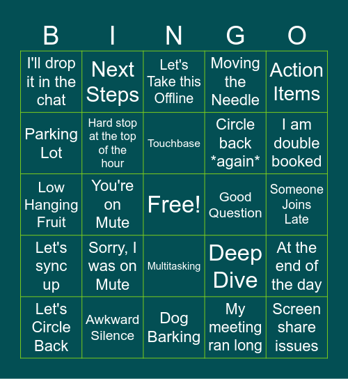 FDRG FUN BINGO Card