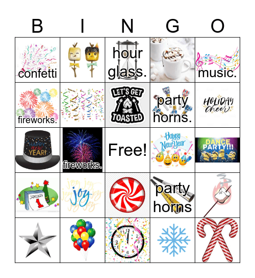 HAPPY NEW YEAR!! Bingo Card