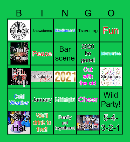 Happy New Year Smart PFM Bingo Card