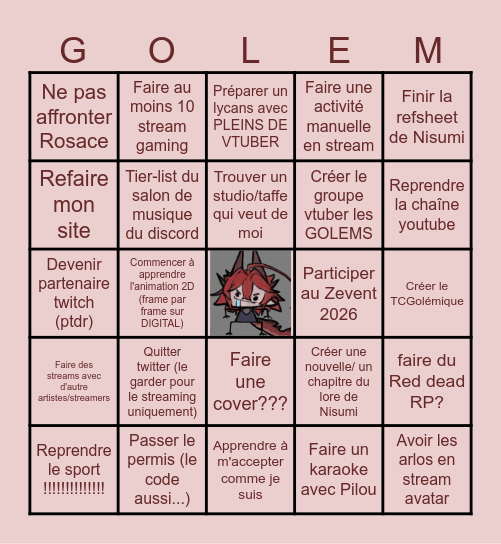 BINGOLEMIQUE 2026 Bingo Card