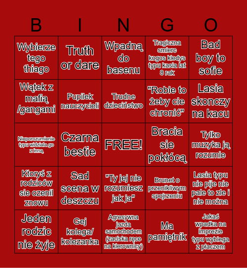Color Bingo Card