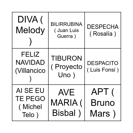 Bingo Card