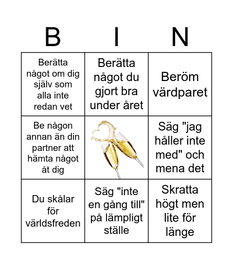 Lavendelbingo Nyårsafton 2025 Bingo Card